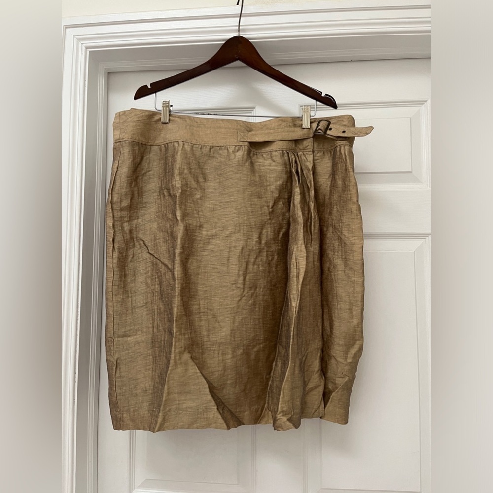 Lane Bryant gold wrap plus size skirt